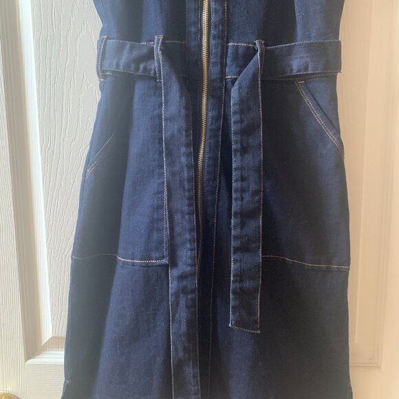 Dark stretch denim fitted INC dress. Falls below the knee. - Picture 3 of 8